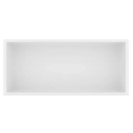 Półka wnękowa WALL-BOX ONE White 45x20x10 cm biała ze stali nierdzewnej z kołnierzem